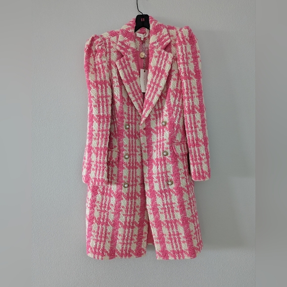 LoveShackFancy Jackets & Blazers - LoveShackFancy Asryn Plaid Wool Blend Coat
